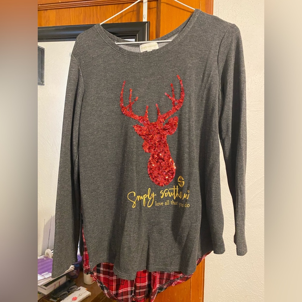 Size small, simply southern Christmas blouse
